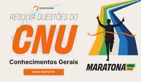É uma imagem do post com o título Ebook CNU 2025: questões e comentários de Conhecimentos Gerais