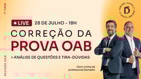 É uma imagem do post com o título AO VIVO! Assista correção da 1ª fase da OAB 41