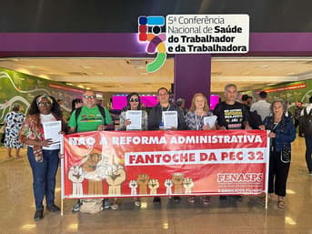 É uma imagem do post com o título Contra Reforma Administrativa, categorias citam precarização