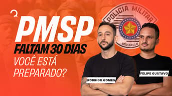 É uma imagem do post com o título Concurso PM SP: revisão ao vivo acontece 30 dias antes da prova