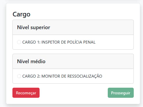 Inscrição concurso Penal MA