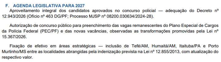 Documento interno da PF