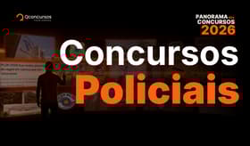 É uma imagem do post com o título Concursos Policiais 2026: acompanhe vagas previstas por todo país