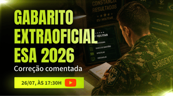 É uma imagem do post com o título Concurso ESA: confira o gabarito extraoficial da prova
