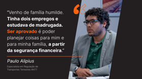 É uma imagem do post com o título Aprovado em 9º lugar no concurso ANTT revela rotina de estudos