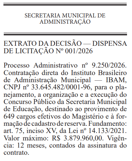 Banca do concurso São João de Meriti RJ