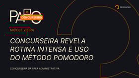 É uma imagem do post com o título Concurseira combina Pomodoro e questões para evoluir nos estudos