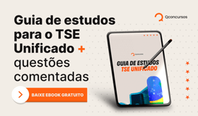 É uma imagem do post com o título Baixe e-book gratuito: guia de estudos do TSE + questões 