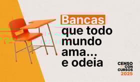 É uma imagem do post com o título Censo 2025: candidatos elegem bancas mais difíceis e fáceis