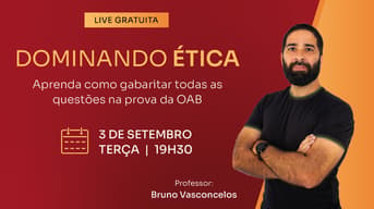 É uma imagem do post com o título Damásio promove aulão de Ética para prova da OAB: participe!