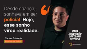 É uma imagem do post com o título Concurso PC SP: Carlos Eduardo conta aprovação para escrivão