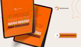 É uma imagem do post com o título 11 passos para criar Mapas Mentais para concursos. Baixe Grátis!