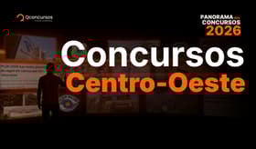 É uma imagem do post com o título Concursos Centro-Oeste 2026: confira vagas no DF, GO, MT e MS