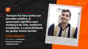 É uma imagem do post com o título Aprovado conta trajetória para aprovação no concurso Ibama