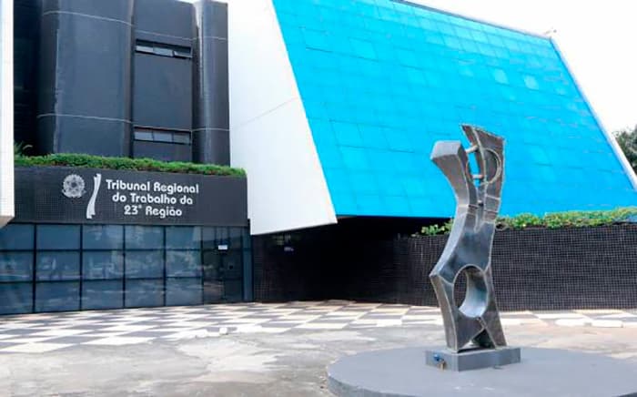 Fachada do Tribunal Regional do Trabalho da 23ª região, no Mato Grosso