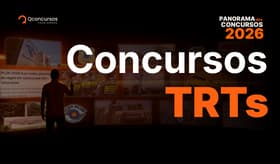É uma imagem do post com o título Concursos TRTs: 8 tribunais encerram validade em 2026; confira!