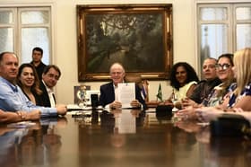 É uma imagem do post com o título Concurso PM ES: governador fala sobre novo edital para Saúde