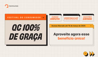 É uma imagem do post com o título Qconcursos libera acesso Ilimitado e gratuito até 16 de março