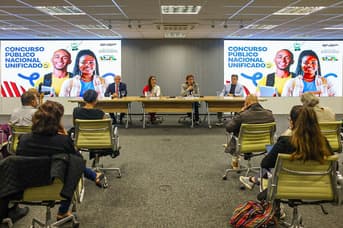 É uma imagem do post com o título Com abstenção menor, candidatos avaliam discursivas do CNU 2025
