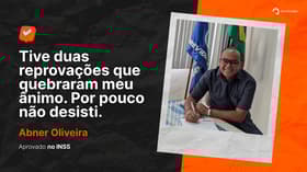 É uma imagem do post com o título Conheça a história de Abner até a aprovação no concurso INSS