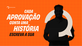 É uma imagem do post com o título Cada aprovação, uma história. Conte a sua e acesse benefícios