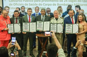É uma imagem do post com o título Governo autoriza concursos PM BA e Bombeiros BA para Saúde