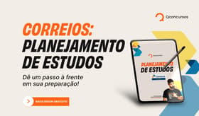 É uma imagem do post com o título Concurso Correios: baixe grátis o e-book Planejamento de Estudos