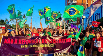 É uma imagem do post com o título Reforma Administrativa: categoria faz petição e manifestações