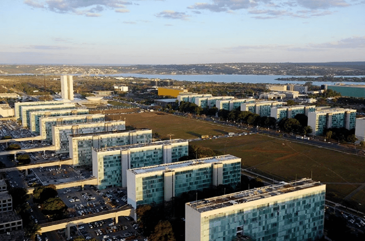 Imagem aérea da Esplanada dos Ministérios