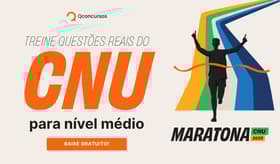 É uma imagem do post com o título Questões CNU 2025 para nível médio: treine grátis para a prova