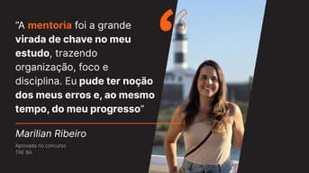 É uma imagem do post com o título Aprovada no concurso TRE BA venceu a desorganização com mentoria