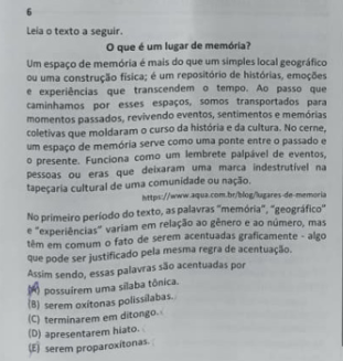Questão 6 da prova tipo 2 aplicada ao cargo de técnico judiciário auxiliar