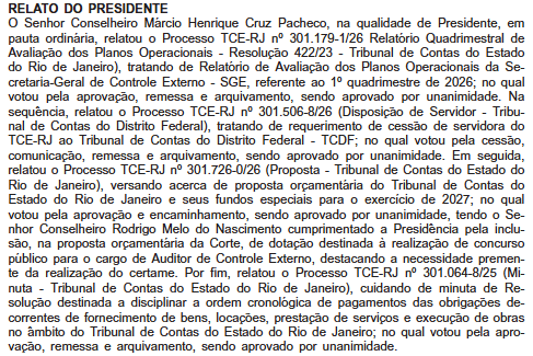 ATA concurso TCE RJ