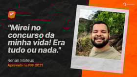É uma imagem do post com o título Aprovado no concurso PRF 2021, Renan Mateus conta sua história