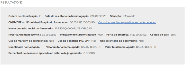 Imagem banca do concurso TRT RS no portal de compras